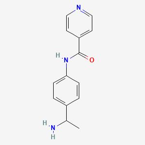 molecular formula C14H15N3O B3271270 N-[4-(1-氨基乙基)苯基]吡啶-4-甲酰胺 CAS No. 544694-70-4