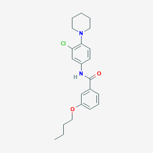 molecular formula C22H27ClN2O2 B327132 3-butoxy-N-(3-chloro-4-piperidin-1-ylphenyl)benzamide 