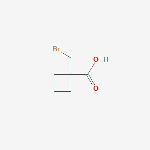 molecular formula C6H9BrO2 B3271331 Cyclobutanecarboxylic acid, 1-(bromomethyl)- CAS No. 54580-09-5