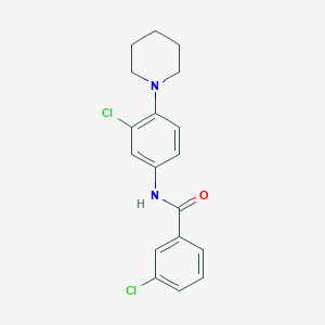 molecular formula C18H18Cl2N2O B327134 3-chloro-N-[3-chloro-4-(1-piperidinyl)phenyl]benzamide 