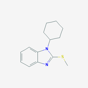 molecular formula C14H18N2S B327135 1-cyclohexyl-1H-benzimidazol-2-yl methyl sulfide 