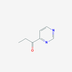 molecular formula C7H8N2O B3271356 1-(嘧啶-4-基)丙-1-酮 CAS No. 54643-10-6