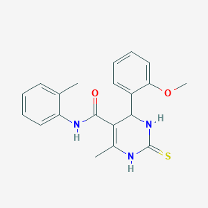 molecular formula C20H21N3O2S B327139 4-(2-methoxyphenyl)-6-methyl-N-(2-methylphenyl)-2-thioxo-1,2,3,4-tetrahydro-5-pyrimidinecarboxamide 