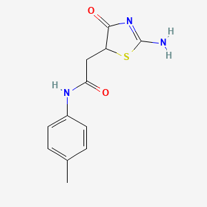 2-(2-imino-4-oxo-1,3-thiazolidin-5-yl)-N-(4-methylphenyl)acetamide