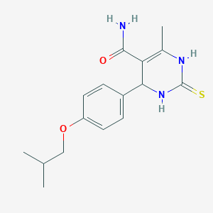 molecular formula C16H21N3O2S B327148 4-(4-Isobutoxyphenyl)-6-methyl-2-thioxo-1,2,3,4-tetrahydro-5-pyrimidinecarboxamide 