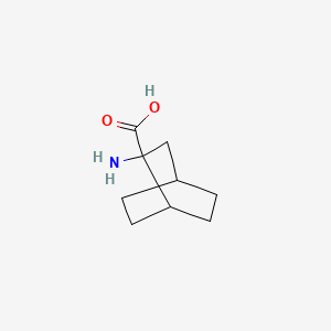 molecular formula C9H15NO2 B3271512 2-Aminobicyclo[2.2.2]octane-2-carboxylic acid CAS No. 55011-69-3