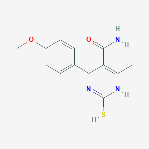 molecular formula C13H15N3O2S B327152 4-(4-methoxyphenyl)-6-methyl-2-sulfanyl-1,4-dihydropyrimidine-5-carboxamide 