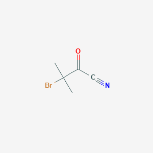 molecular formula C5H6BrNO B3271592 Butanenitrile, 3-bromo-3-methyl-2-oxo- CAS No. 55106-47-3