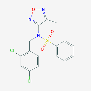molecular formula C16H13Cl2N3O3S B327160 N-(2,4-dichlorobenzyl)-N-(4-methyl-1,2,5-oxadiazol-3-yl)benzenesulfonamide 