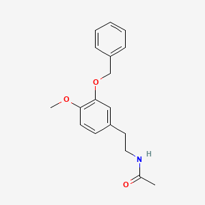 molecular formula C18H21NO3 B3271625 N-[2-(4-methoxy-3-phenylmethoxyphenyl)ethyl]acetamide CAS No. 55161-43-8