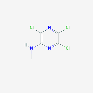 molecular formula C5H4Cl3N3 B3271680 3,5,6-Trichloro-N-methylpyrazin-2-amine CAS No. 55233-36-8