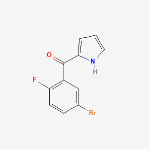 molecular formula C11H7BrFNO B3271687 Methanone, (5-bromo-2-fluorophenyl)-1H-pyrrol-2-yl- CAS No. 552331-21-2