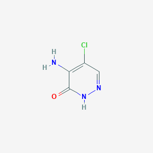 molecular formula C4H4ClN3O B3271696 4-Amino-5-chloropyridazin-3(2H)-one CAS No. 55271-58-4
