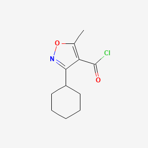 molecular formula C11H14ClNO2 B3271697 3-Cyclohexyl-5-methylisoxazole-4-carbonyl chloride CAS No. 55278-69-8