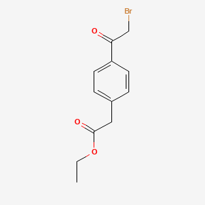 molecular formula C12H13BrO3 B3271797 Ethyl [4-(bromoacetyl)phenyl]acetate CAS No. 55453-49-1