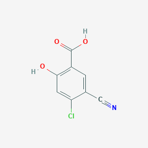 molecular formula C8H4ClNO3 B3271821 4-Chloro-5-cyano-2-hydroxybenzoic acid CAS No. 55488-82-9