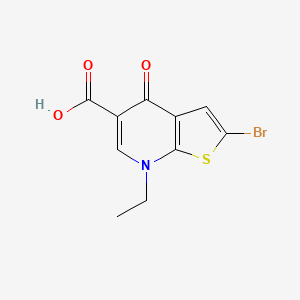 molecular formula C10H8BrNO3S B3271839 2-Bromo-7-ethyl-4-oxo-4,7-dihydrothieno[2,3-b]pyridine-5-carboxylic acid CAS No. 55503-26-9