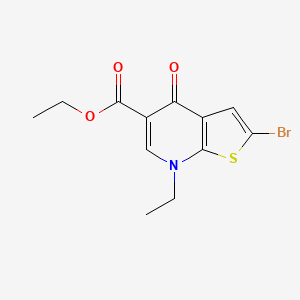 Ethyl 2-bromo-7-ethyl-4-oxo-4,7-dihydrothieno[2,3-b]pyridine-5-carboxylate