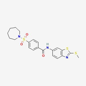 4-(azepan-1-ylsulfonyl)-N-(2-(methylthio)benzo[d]thiazol-6-yl)benzamide