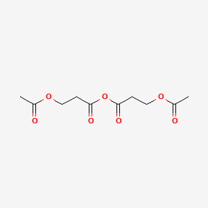 molecular formula C10H14O7 B3271907 Propanoic acid, 3-(acetyloxy)-, anhydride CAS No. 55656-58-1