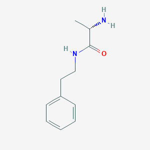 molecular formula C11H16N2O B3271915 (2S)-2-amino-N-(2-phenylethyl)propanamide CAS No. 55677-61-7