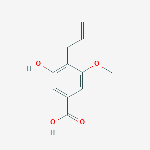 molecular formula C11H12O4 B3271928 4-Allyl-3-hydroxy-5-methoxybenzoic acid CAS No. 55703-71-4