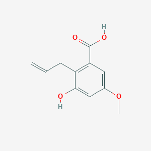 molecular formula C11H12O4 B3271930 2-Allyl-3-hydroxy-5-methoxybenzoic acid CAS No. 55703-72-5