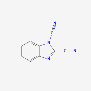 molecular formula C9H4N4 B3271962 1H-Benzimidazole-1,2-dicarbonitrile CAS No. 55810-28-1