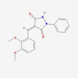 molecular formula C18H16N2O4 B327199 4-(2,3-dimethoxybenzylidene)-5-hydroxy-2-phenyl-2,4-dihydro-3H-pyrazol-3-one 