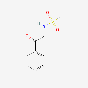 molecular formula C9H11NO3S B3272010 N-(2-oxo-2-phenylethyl)methanesulfonamide CAS No. 56062-81-8
