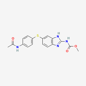 molecular formula C17H16N4O3S B3272019 Methyl [5-[[4-(acetylamino)phenyl]thio]-1H-benzimidazol-2-yl]carbamate CAS No. 56073-95-1