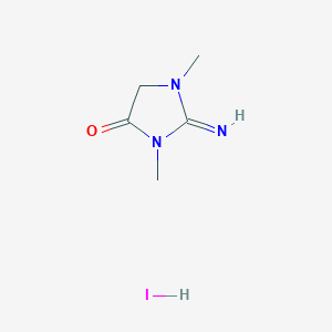 molecular formula C5H10IN3O B3272057 2-Imino-1,3-dimethylimidazolidin-4-one hydroiodide CAS No. 56107-25-6
