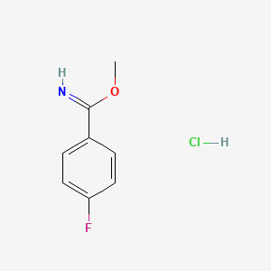 molecular formula C8H9ClFNO B3272058 Methyl 4-fluorobenzimidate hydrochloride CAS No. 56108-05-5