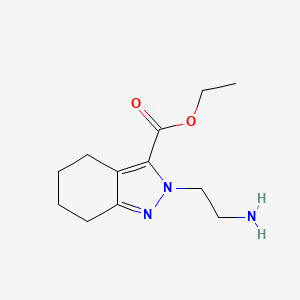 molecular formula C12H19N3O2 B3272073 ethyl 2-(2-aminoethyl)-4,5,6,7-tetrahydro-2H-indazole-3-carboxylate CAS No. 561299-63-6