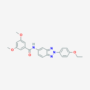 molecular formula C23H22N4O4 B327210 N-[2-(4-ethoxyphenyl)-2H-benzotriazol-5-yl]-3,5-dimethoxybenzamide 