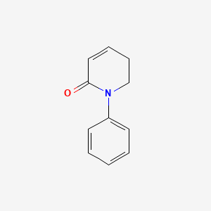 molecular formula C11H11NO B3272126 1-Phenyl-5,6-dihydropyridin-2(1H)-one CAS No. 56235-33-7