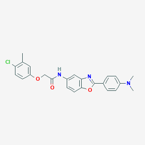 molecular formula C24H22ClN3O3 B327213 2-(4-chloro-3-methylphenoxy)-N-{2-[4-(dimethylamino)phenyl]-1,3-benzoxazol-5-yl}acetamide 