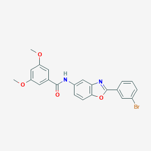 molecular formula C22H17BrN2O4 B327215 N-[2-(3-bromophenyl)-1,3-benzoxazol-5-yl]-3,5-dimethoxybenzamide 