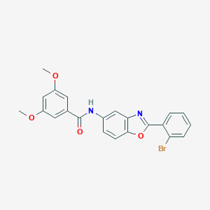 molecular formula C22H17BrN2O4 B327216 N-[2-(2-bromophenyl)-1,3-benzoxazol-5-yl]-3,5-dimethoxybenzamide 