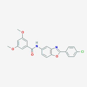 molecular formula C22H17ClN2O4 B327217 N-[2-(4-chlorophenyl)-1,3-benzoxazol-5-yl]-3,5-dimethoxybenzamide 