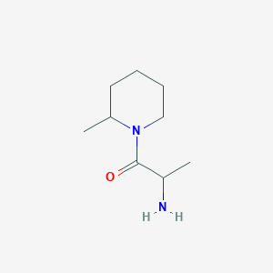 molecular formula C9H18N2O B3272192 2-Amino-1-(2-methylpiperidin-1-yl)propan-1-one CAS No. 56414-90-5