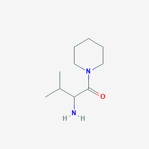 molecular formula C10H20N2O B3272200 [2-Methyl-1-(piperidin-1-ylcarbonyl)propyl]amine hydrochloride CAS No. 56414-93-8