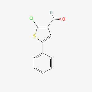 molecular formula C11H7ClOS B3272211 2-Chloro-5-phenylthiophene-3-carbaldehyde CAS No. 56429-19-7