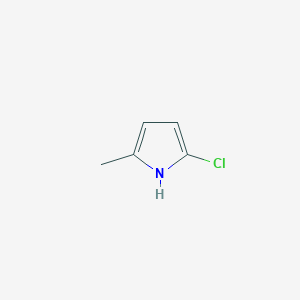 molecular formula C5H6ClN B3272219 1H-Pyrrole, 2-chloro-5-methyl- CAS No. 56454-32-1