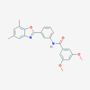 N-[3-(5,7-dimethyl-1,3-benzoxazol-2-yl)phenyl]-3,5-dimethoxybenzamide