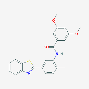 molecular formula C23H20N2O3S B327223 N-[5-(1,3-benzothiazol-2-yl)-2-methylphenyl]-3,5-dimethoxybenzamide 