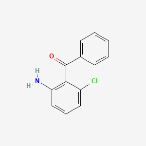 molecular formula C13H10ClNO B3272233 2-氨基-6-氯苯甲酮 CAS No. 5649-38-7