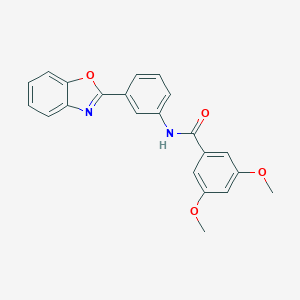 molecular formula C22H18N2O4 B327224 N-(3-Benzooxazol-2-yl-phenyl)-3,5-dimethoxy-benzamide 