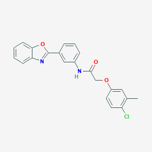 molecular formula C22H17ClN2O3 B327225 N-[3-(1,3-benzoxazol-2-yl)phenyl]-2-(4-chloro-3-methylphenoxy)acetamide 
