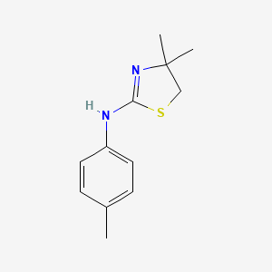 molecular formula C12H16N2S B3272254 (4,4-Dimethyl-4,5-dihydro-thiazol-2-yl)-p-tolyl-amine CAS No. 565167-99-9